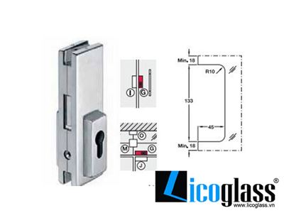 KHÓA KẸP GIỮA KÍNH 