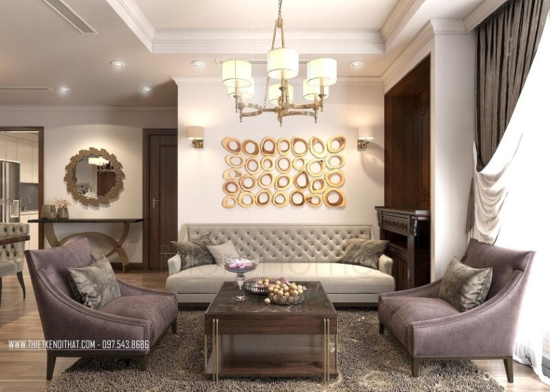 Thiết kế nội thất căn hộ chung cư Park Hill tân cổ điển Thiết kế phòng ngủ