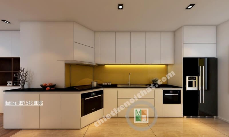 Trang trí nội thất phòng bếp chung cư phong cách hiện đại Thiết kế phòng bếp hiện đại