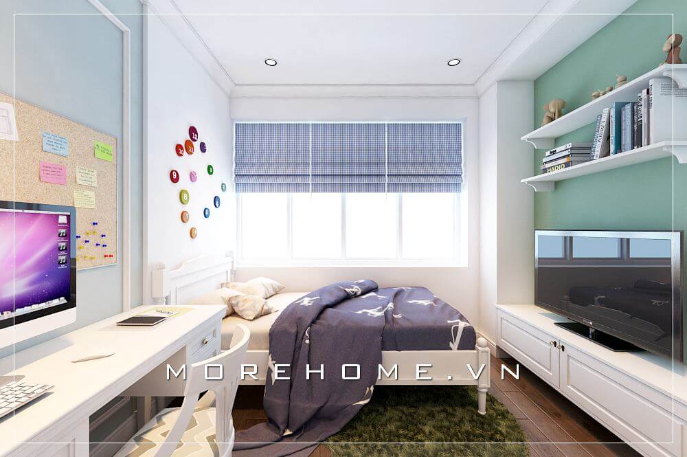 Giường ngủ chung cư tân cổ điển Giường ngủ chung cư tân cổ điển