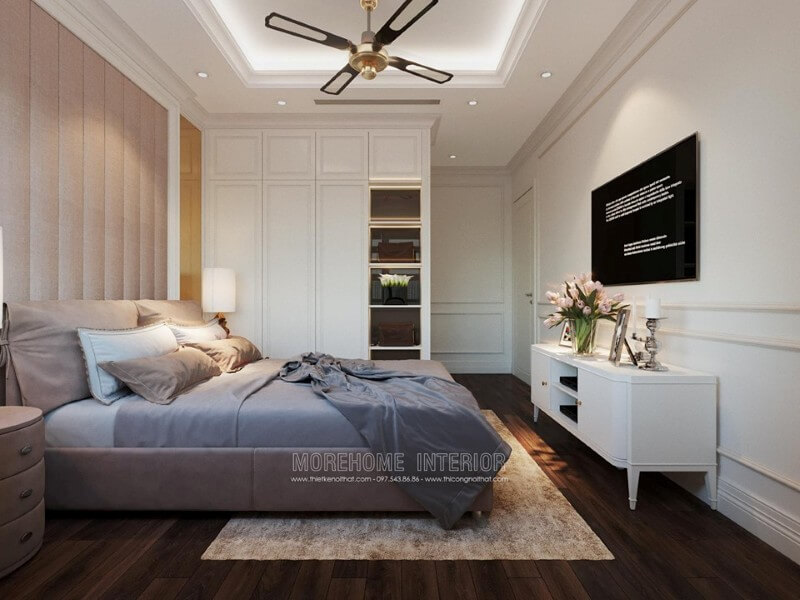 Mẫu giường ngủ hiện đại bọc nỉ cao cấp ấn tượng Thiết kế chung cư