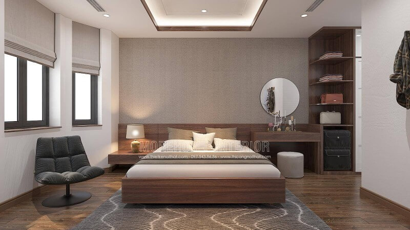 Bố trí nội thất gỗ An Cường phong cách hiện đại sử dụng màu gỗ óc chó sang trọng đẹp, độc đáo sẽ là gợi ý ấn tượng trong các không gian chung cư, nhà phố, biệt thự và bạn có thể biến tấu theo mọi thứ bạn thích. Nếu bạn đang băn khoăn hãy liên hệ tới Morehome để được tư vấn hoặc tham khảo thêm tại website: thietkenoithat.com