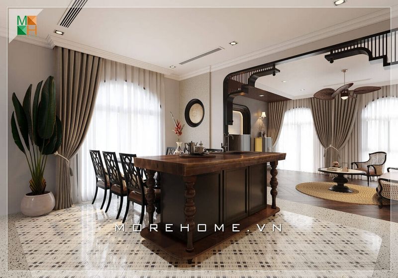 Ngắm nhìn mẫu thiết kế nội thất không gian phòng ăn đẹp, sang trọng và tiện nghi dành cho không gian nhà phố, biệt thự, chung cư cao cấp.