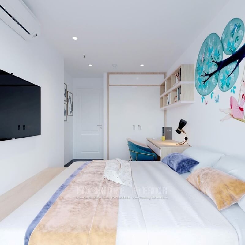 Thiết kế nội thất phòng ngủ con tại chung cư cao cấp